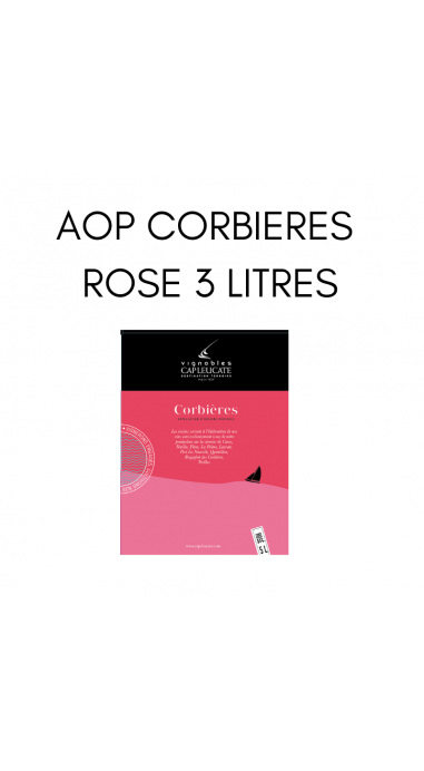 BIB 3 litres, AOP Corbières rosé